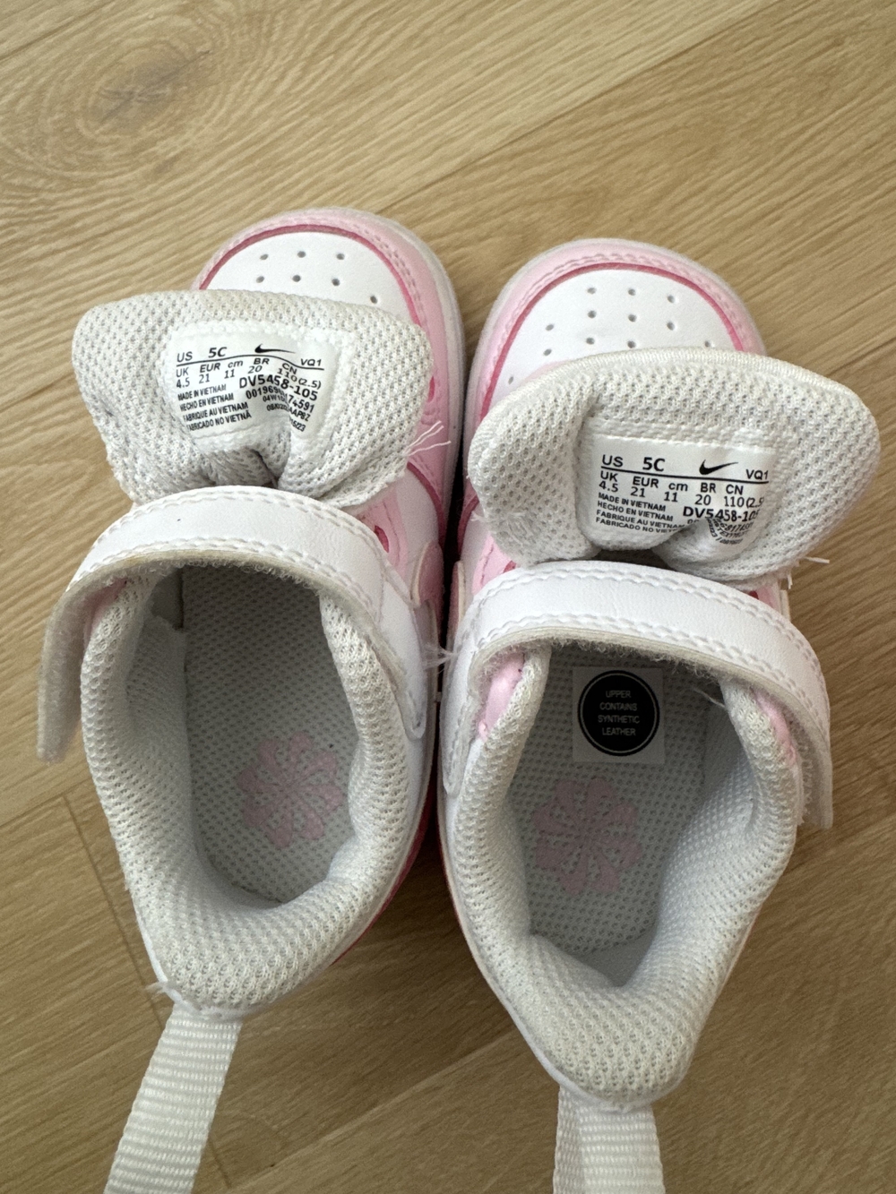 Nike Kids' Pink and White Low-Top Sneakers - Picture 3 of 6